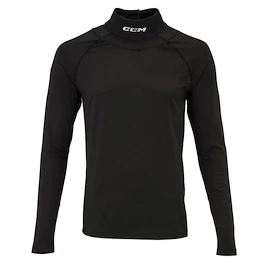 Moška majica CCM Neck Guard Top LS Black Senior