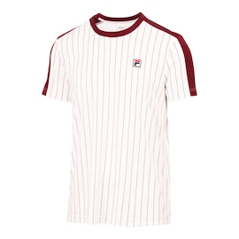 Moška majica Fila T-Shirt Stripes Jascha 2 White Alyssum/Cabernet