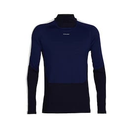 Moška majica Icebreaker Merino 200 Oasis Sonebula LS High Neck Mid Navy/Royal Navy/Snow/Cb