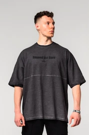 Moška majica Nebbia Washed-off Oversized Heavyweight Cotton T-shirt NO SHORTCUTS Black