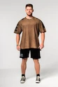 Moška majica Nebbia  Washed-off Oversized T-shirt LIFTING CLUB Light Brown