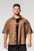 Moška srajca Nebbia  Washed-off Oversized Shirt 90s THROWBACK Light Brown