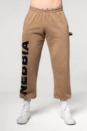 Moška trenirka Nebbia Gym Sweatpants Baggy Style GYM BRO Light Brown