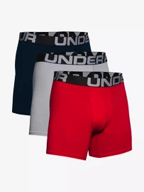 Moške boksarice Under Armour Charged Cotton 6in 3 Pack-RED