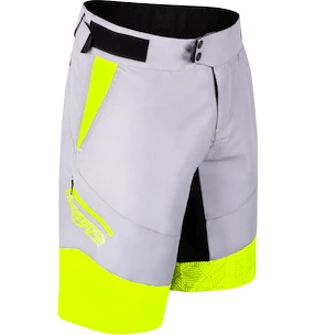 Moške kolesarske kratke hlače Force  Storm grey/yellow S