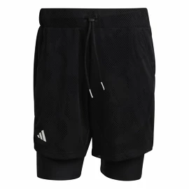 Moške kratke hlače adidas Melbourne Tennis Two-in-One 7-inch Shorts Black