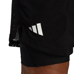 Moške kratke hlače adidas  Melbourne Tennis Two-in-One 7-inch Shorts Black XXL