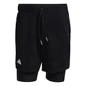 Moške kratke hlače adidas  Melbourne Tennis Two-in-One 7-inch Shorts Black XXL