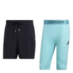 Moške kratke hlače adidas  Paris 2 in 1 Short Carbon