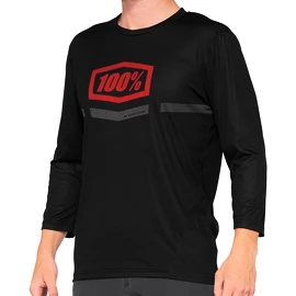 Moški kolesarski dres 100% Airmatic 3/4 Sleeve Jersey Black/Red