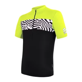 Moški kolesarski dres Sensor Cyklo Miles Black/Neon Yellow