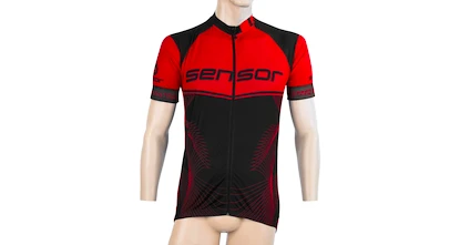 Moški kolesarski dres Sensor  Cyklo Team Up Black/Red S