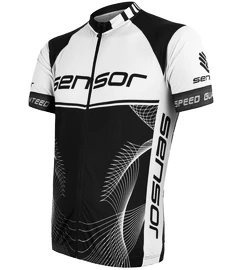 Moški kolesarski dres Sensor Cyklo Team Up Black/White