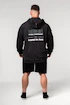 Moški pulover Nebbia  Washed-off Zip Up Hoodie GYM BRO Black