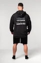 Moški pulover Nebbia  Washed-off Zip Up Hoodie GYM BRO Black