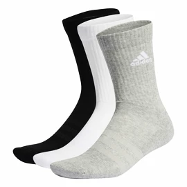 Nogavice adidas Cushioned Crew Socks 3 Pairs Grey/White/Black