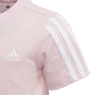 Otroška majica adidas  Essentials 3-Stripes Clear Pink