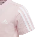 Otroška majica adidas  Essentials 3-Stripes Clear Pink