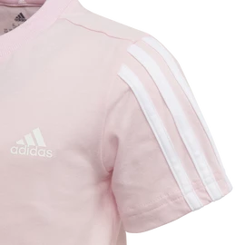 Otroška majica adidas Essentials 3-Stripes Clear Pink