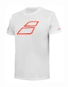 Otroška majica Babolat  Strike Cotton Tee Jr White/Strike Red