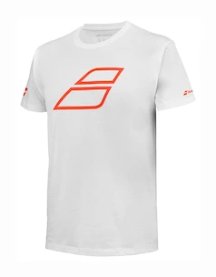 Otroška majica Babolat  Strike Cotton Tee Jr White/Strike Red  8 - 10 let