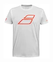 Otroška majica Babolat  Strike Cotton Tee Jr White/Strike Red  8 - 10 let