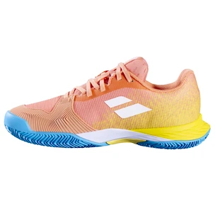 Otroška obutev za tenis Babolat Jet Mach 3 Clay Jr Girl Coral/Gold Fusion