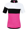 Otroški kolesarski dres Force  Kid View pink/white/black