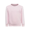 Otroški pulover adidas  Essentials 3-Stripes Crew Neck Clear Pink