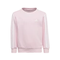 Otroški pulover adidas  Essentials 3-Stripes Crew Neck Clear Pink