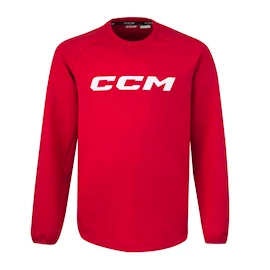 Otroški pulover CCM LOCKER ROOM FLEECE CREW Red