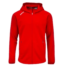 Otroški pulover CCM LOCKER ROOM FLEECE FULL ZIP HOODIE Red