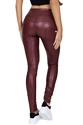 Pajkice Hugz Jeans Wine Faux Leather Biker High Waist