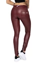 Pajkice Hugz Jeans Wine Faux Leather Biker Mid Waist