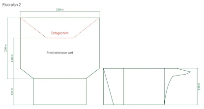 Paviljon Coleman  Octagon Front extend grey