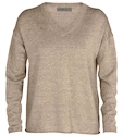 Pulover Icebreaker  Flaxen LS V Sweater Beige S