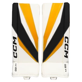 Ščitniki za noge za vratarja CCM Axis F9 Black/Yellow Intermediate