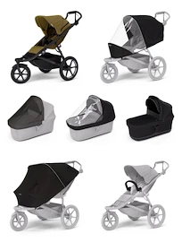 Športni voziček Thule Urban Glide 3 Nutria green + Bassinet Black SET 7in1