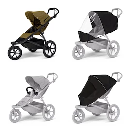 Športni voziček Thule Urban Glide 3 Nutria green + Varnostni ročaj + Zaščita pred dežjem + Mreža proti komarjem