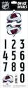 Številke za čelado Sportstape  ALL IN ONE HELMET DECALS - COLORADO AVALANCHE