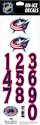 Številke za čelado Sportstape  ALL IN ONE HELMET DECALS - COLUMBUS BLUE JACKETS