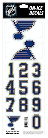 Številke za čelado Sportstape ALL IN ONE HELMET DECALS - ST. LOUIS BLUES