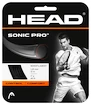 Teniška struna Head   Sonic Pro Black 1.30 mm (12 m)  1,30 mm