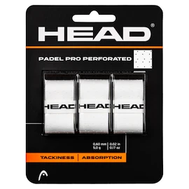 Trak za lopar Head Padel Pro Perforated 3 Pack White