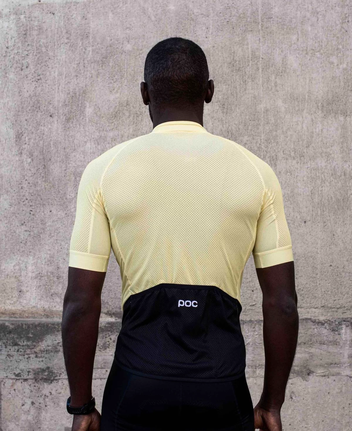 Kolesarska majica POC Essential Road Logo Jersey Sulfur Yellow