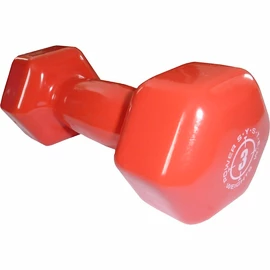 Utež Power System Jednoručka Vinyl Dumbell 3 Kg Červená