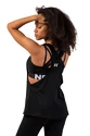 Ženska brezrokavna majica Nebbia  Sleeveless Loose Cross Back Tank Top "Feeling Good" Black