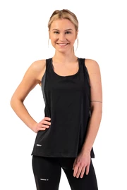 Ženska brezrokavna majica Nebbia Sleeveless Loose Cross Back Tank Top "Feeling Good" Black