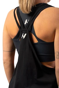 Ženska brezrokavna majica Nebbia  Sleeveless Loose Cross Back Tank Top "Feeling Good" Black  S