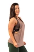 Ženska brezrokavna majica Nebbia  Sleeveless Loose Cross Back Tank Top "Feeling Good" Brown